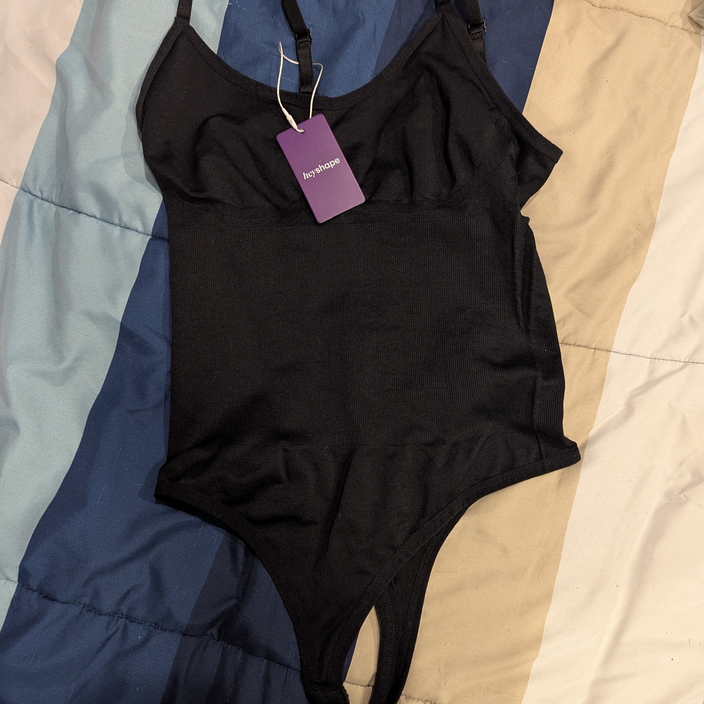 Black  And Tan Shapewear Bodysuit Size L